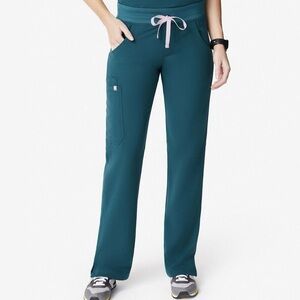 Figs Caribbean Blue Kade Cargo Scrub Pants Small